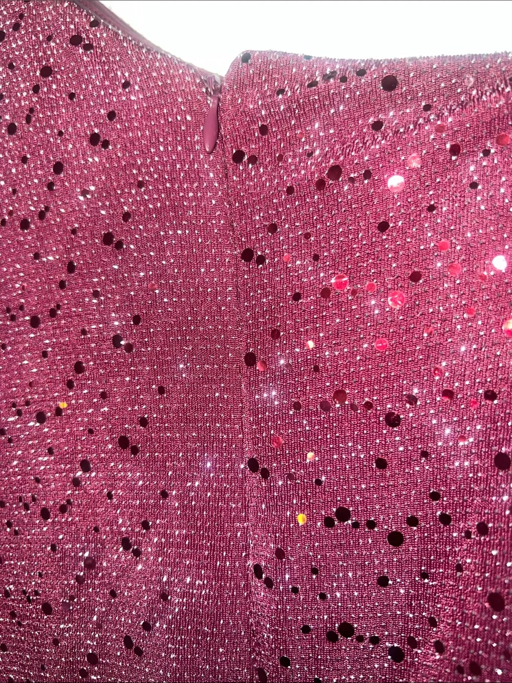 R&M Richards Burgundy Sparkle Overlay Formal Jumpsuit Wide Leg Evening Cocktail